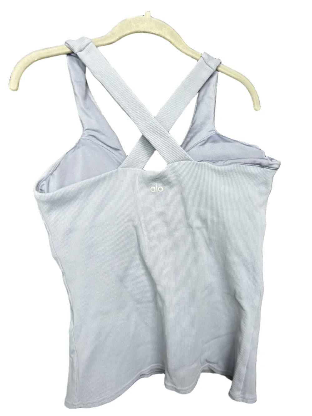 Women's Alo Yoga Elevate Ribbed Tank Top Light Blue/Lavender Size L